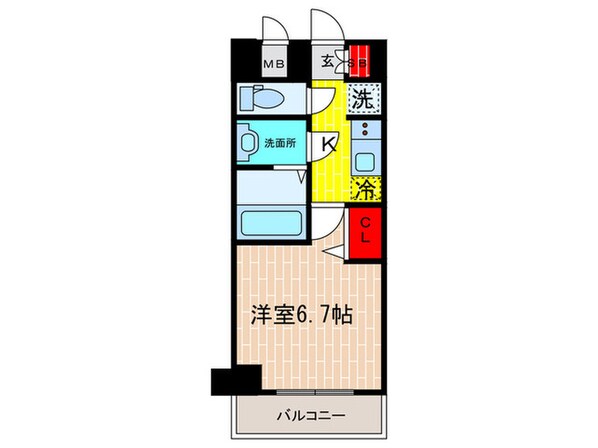 プレサンスTHE神戸(415)の物件間取画像